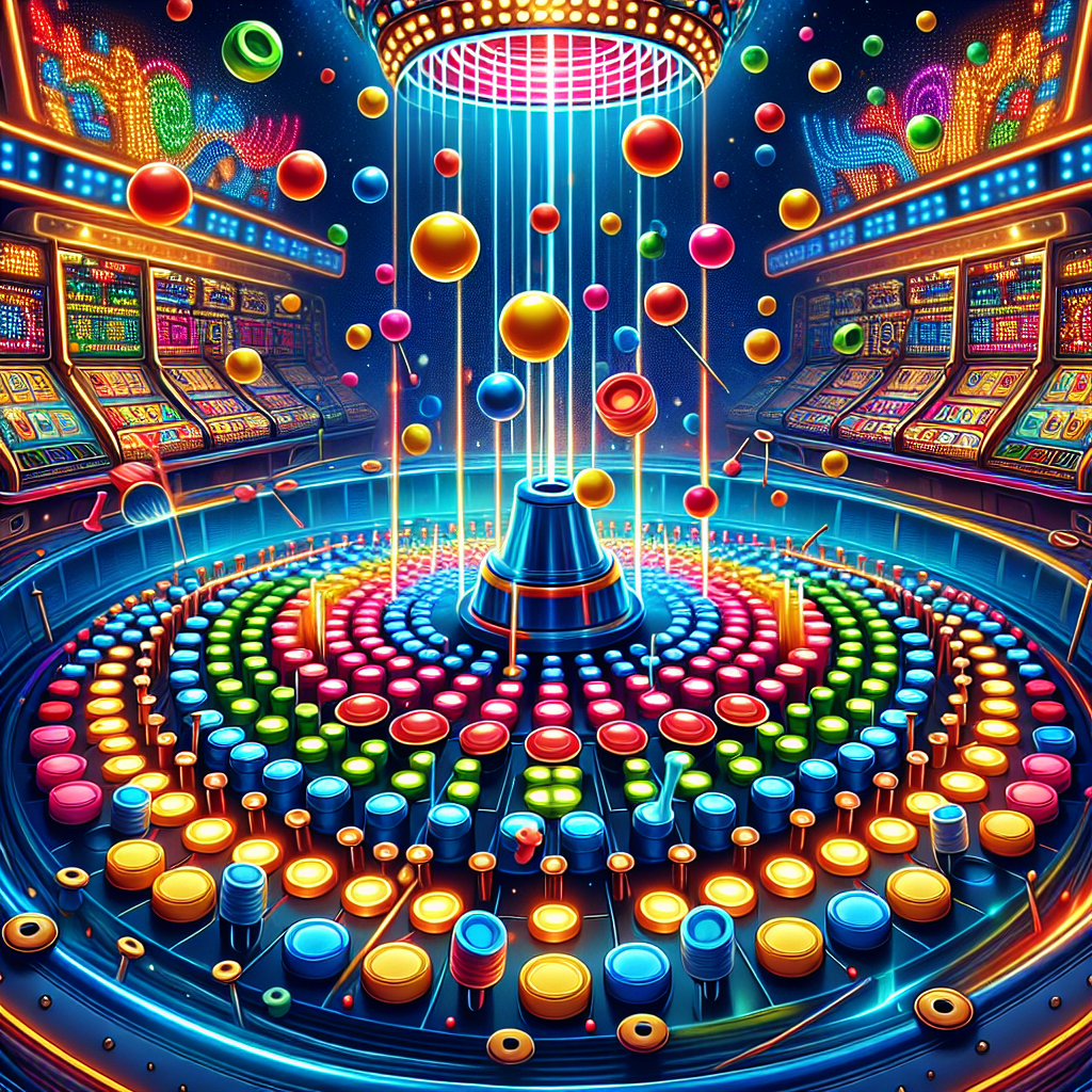 Gameplay of Astrall Plikon showing tokens dropping on the board